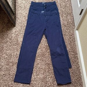 Girls Uniform Stretch Bootcut Pants Navy Blue